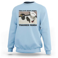 Trashed Panda Sweatshirt My Spirit Animal Funny Drunk Raccoon Meme - Wonder Print Shop