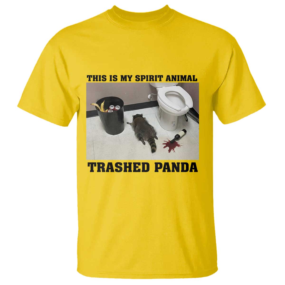 Trashed Panda T Shirt My Spirit Animal Funny Drunk Raccoon Meme - Wonder Print Shop