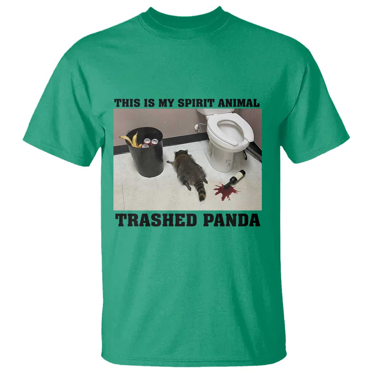 Trashed Panda T Shirt My Spirit Animal Funny Drunk Raccoon Meme - Wonder Print Shop