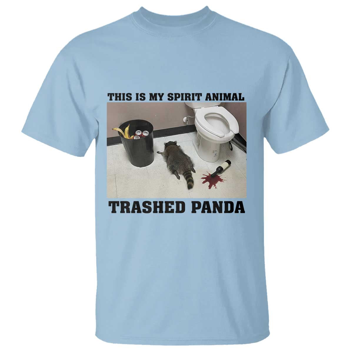 Trashed Panda T Shirt My Spirit Animal Funny Drunk Raccoon Meme - Wonder Print Shop