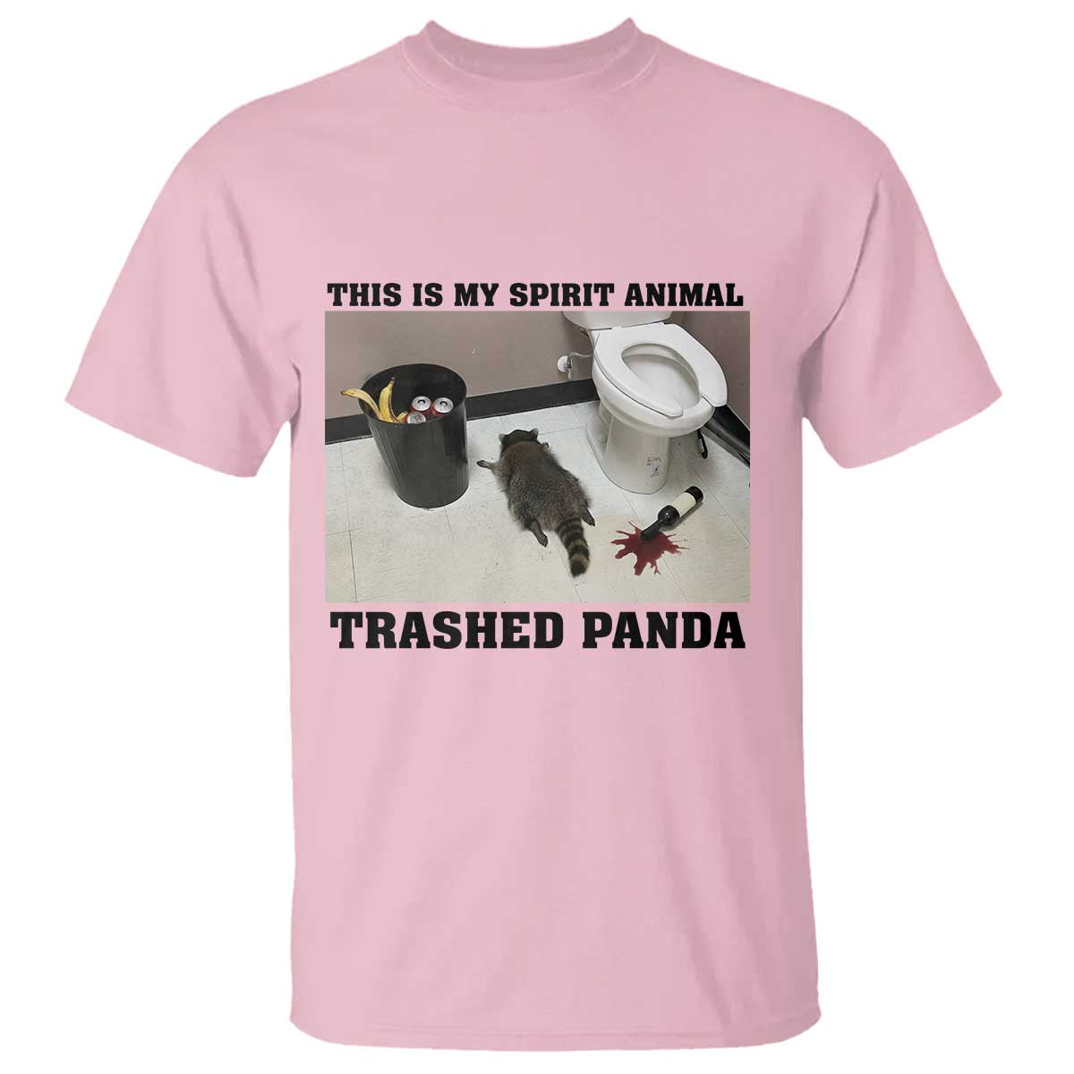 Trashed Panda T Shirt My Spirit Animal Funny Drunk Raccoon Meme - Wonder Print Shop