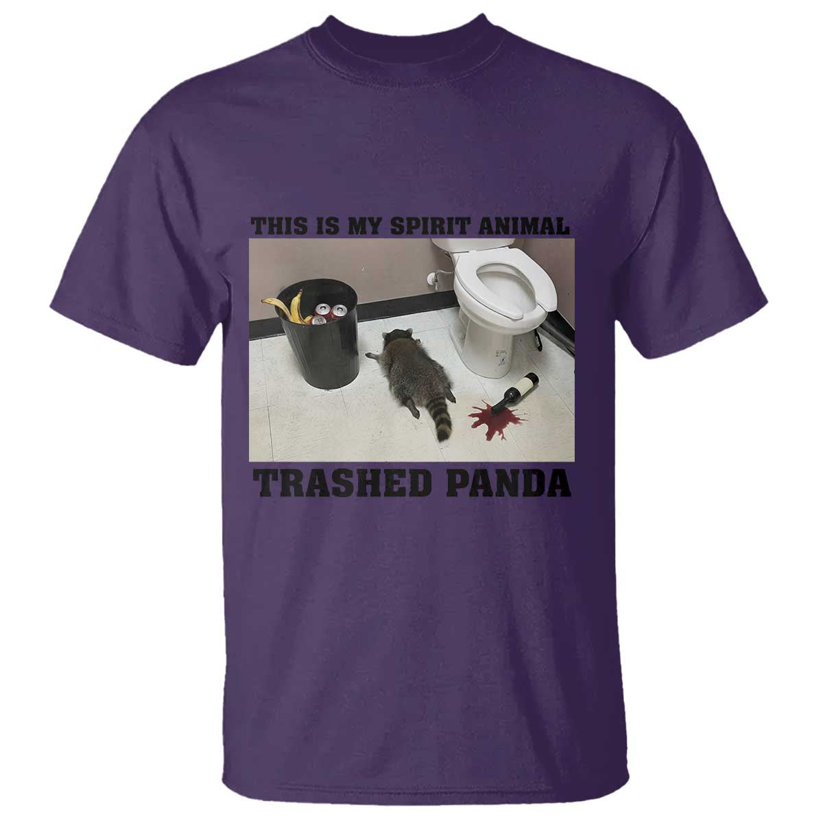 Trashed Panda T Shirt My Spirit Animal Funny Drunk Raccoon Meme - Wonder Print Shop