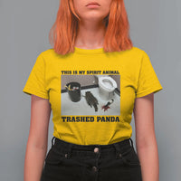 Trashed Panda T Shirt For Women My Spirit Animal Funny Drunk Raccoon Meme - Wonder Print Shop