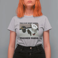 Trashed Panda T Shirt For Women My Spirit Animal Funny Drunk Raccoon Meme - Wonder Print Shop