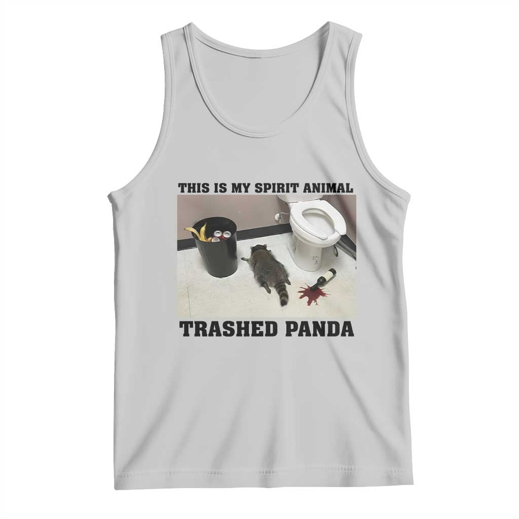 Trashed Panda Tank Top My Spirit Animal Funny Drunk Raccoon Meme - Wonder Print Shop