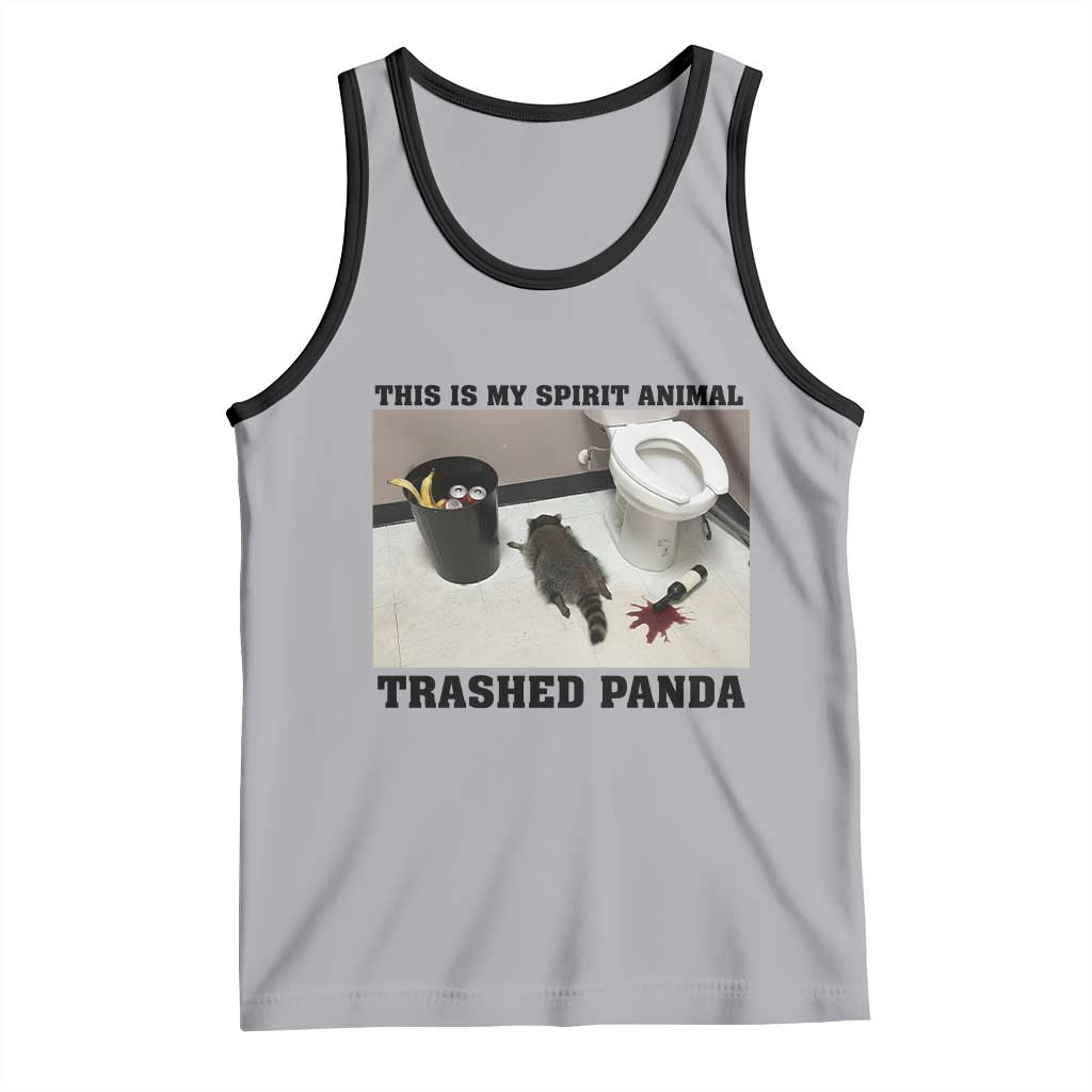 Trashed Panda Tank Top My Spirit Animal Funny Drunk Raccoon Meme - Wonder Print Shop