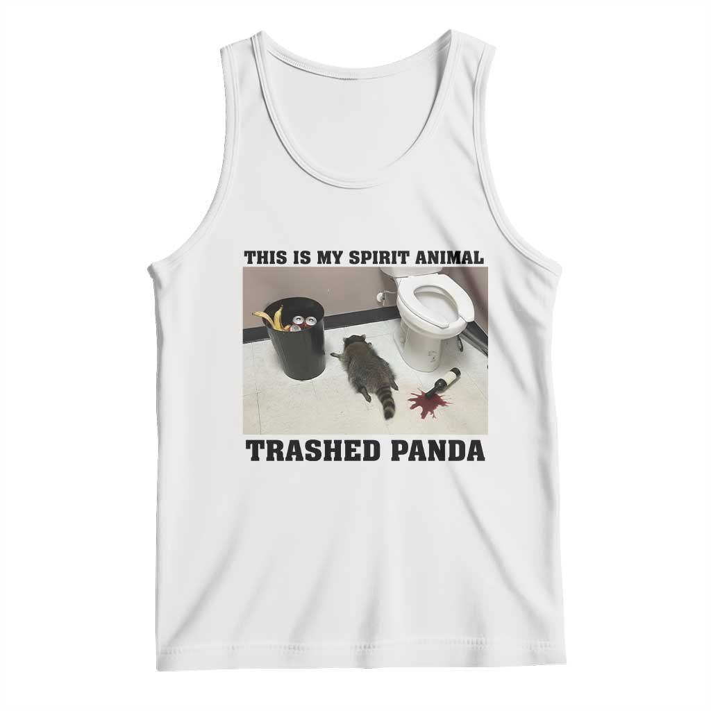 Trashed Panda Tank Top My Spirit Animal Funny Drunk Raccoon Meme - Wonder Print Shop