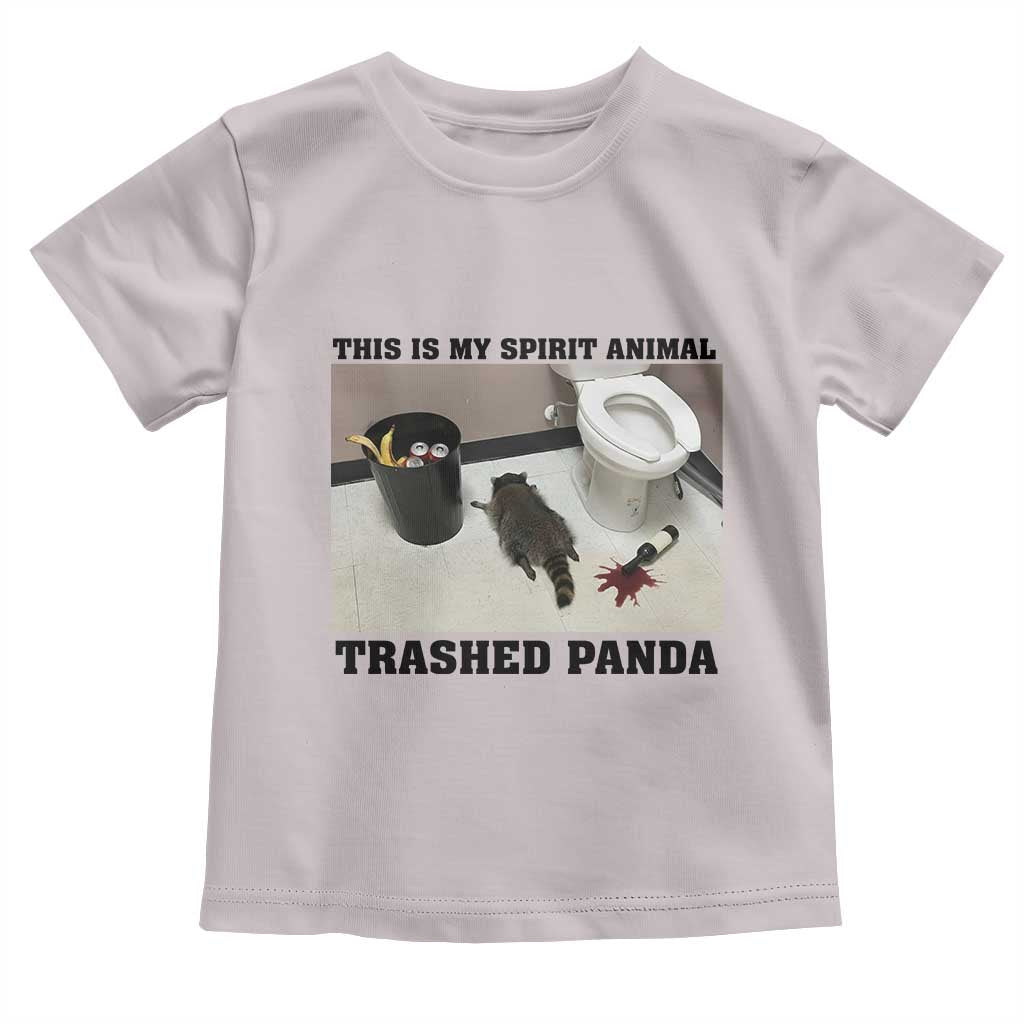 Trashed Panda Toddler T Shirt My Spirit Animal Funny Drunk Raccoon Meme - Wonder Print Shop