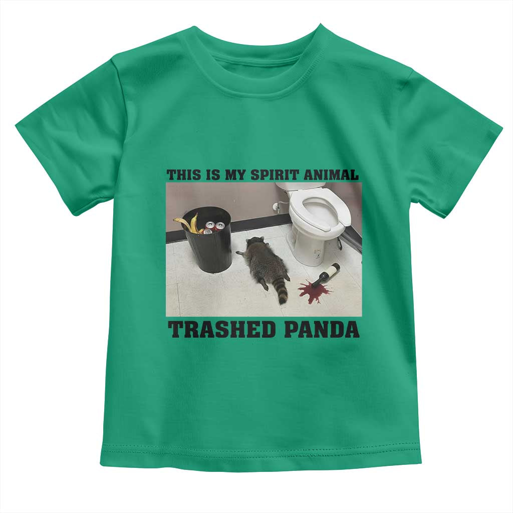Trashed Panda Toddler T Shirt My Spirit Animal Funny Drunk Raccoon Meme - Wonder Print Shop