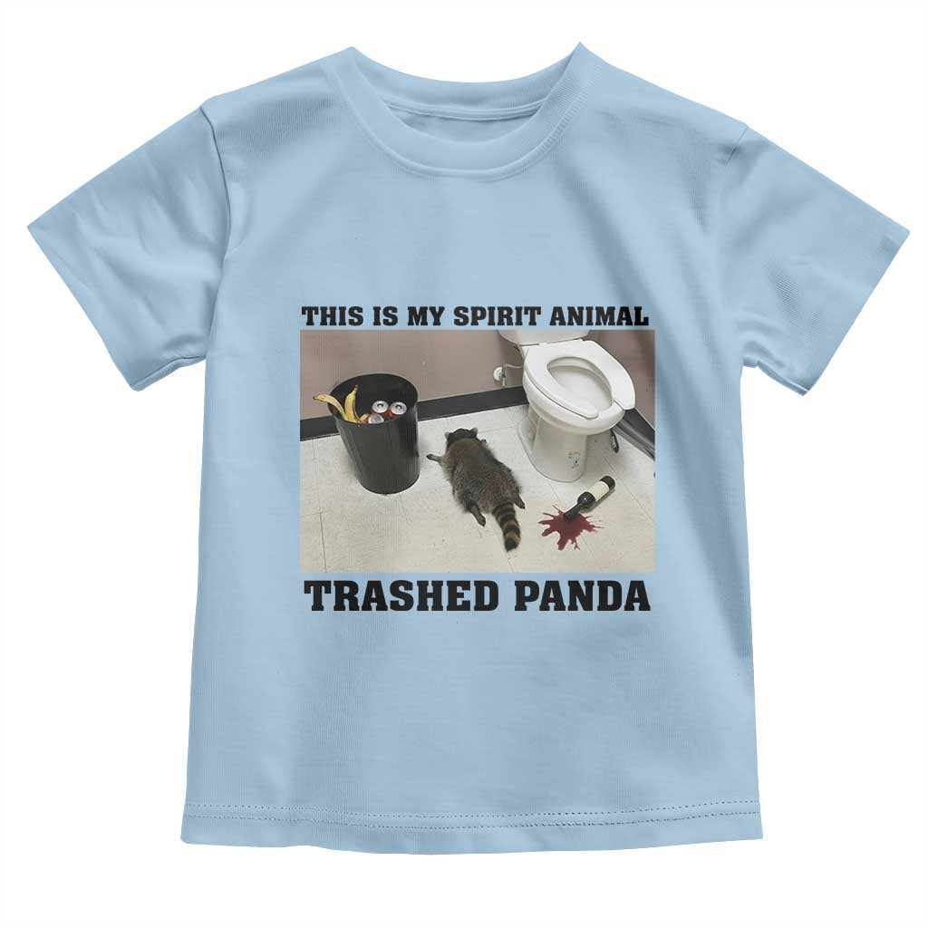Trashed Panda Toddler T Shirt My Spirit Animal Funny Drunk Raccoon Meme - Wonder Print Shop