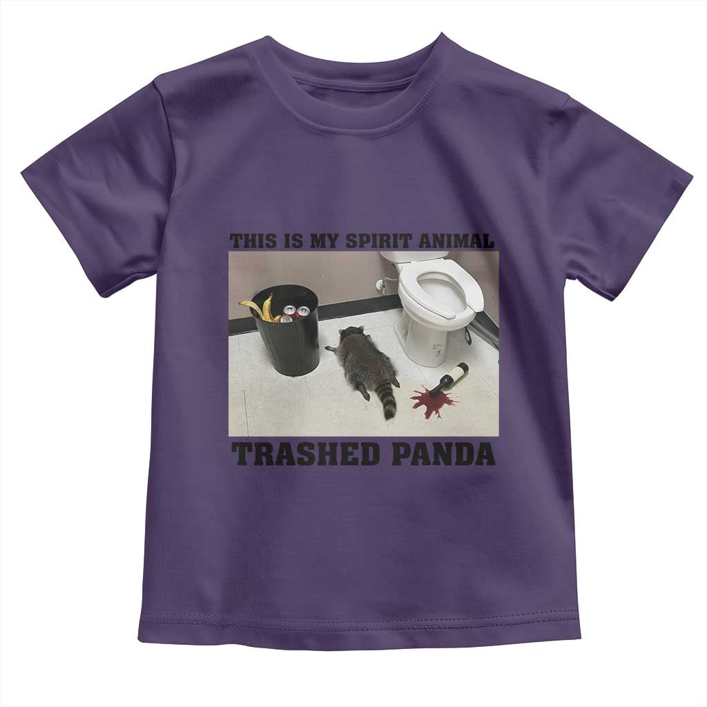 Trashed Panda Toddler T Shirt My Spirit Animal Funny Drunk Raccoon Meme - Wonder Print Shop