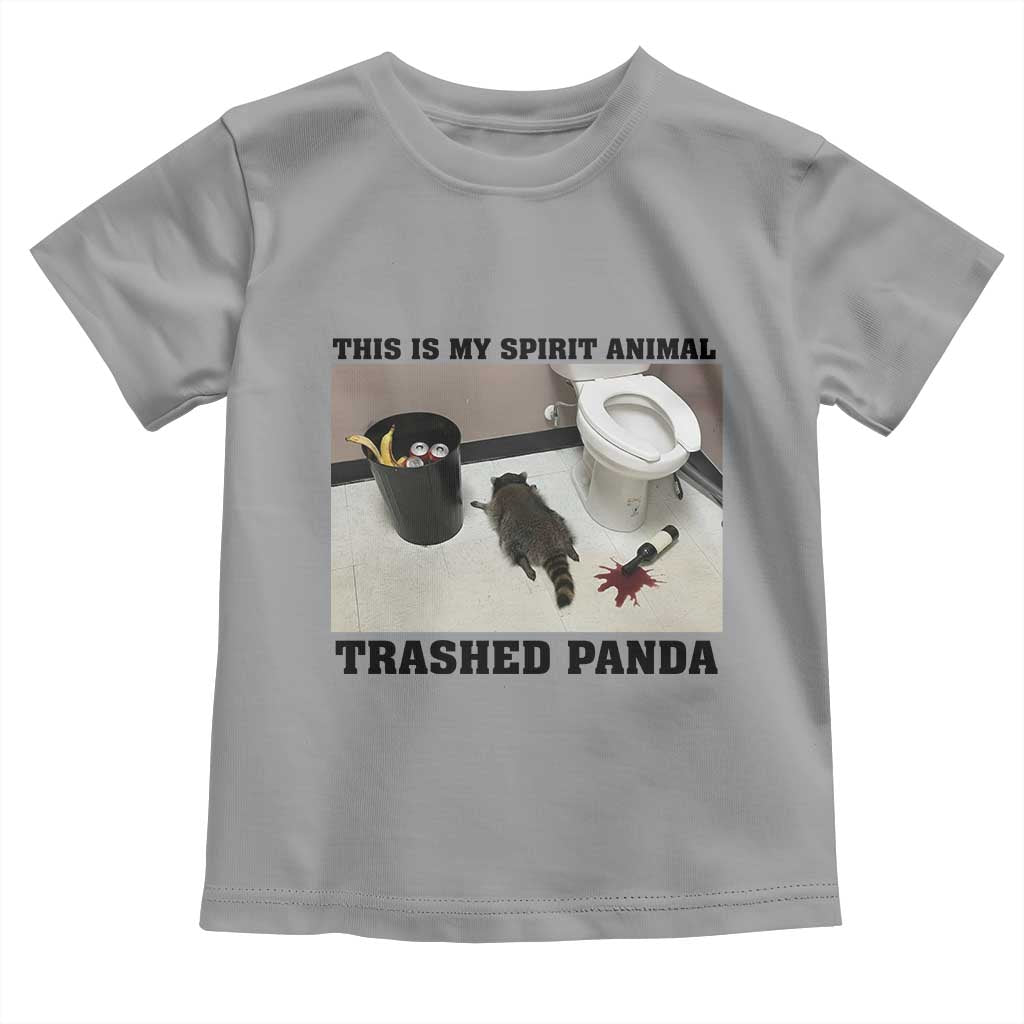 Trashed Panda Toddler T Shirt My Spirit Animal Funny Drunk Raccoon Meme - Wonder Print Shop