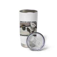 Trashed Panda Tumbler Cup My Spirit Animal Funny Drunk Raccoon Meme - Wonder Print Shop
