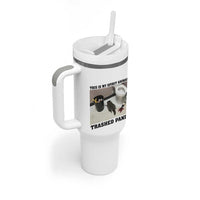Trashed Panda Tumbler With Handle My Spirit Animal Funny Drunk Raccoon Meme - Wonder Print Shop