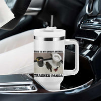 Trashed Panda Tumbler With Handle My Spirit Animal Funny Drunk Raccoon Meme - Wonder Print Shop