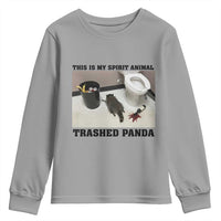 Trashed Panda Youth Sweatshirt My Spirit Animal Funny Drunk Raccoon Meme - Wonder Print Shop