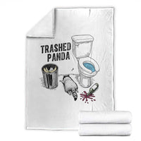 Trashed Panda Throw Blanket Funny Drunk Racoon Meme - Wonder Print Shop