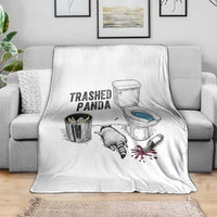 Trashed Panda Throw Blanket Funny Drunk Racoon Meme - Wonder Print Shop