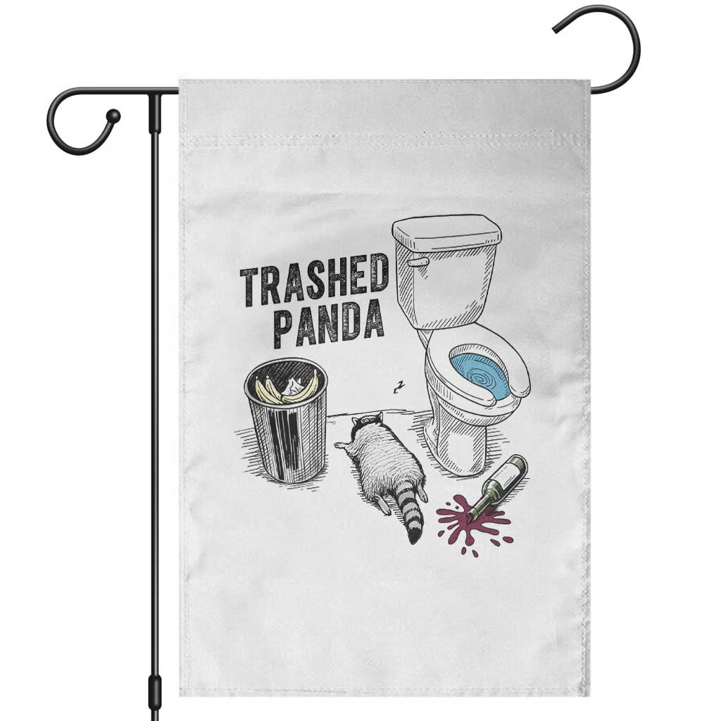 Trashed Panda Garden Flag Funny Drunk Racoon Meme - Wonder Print Shop