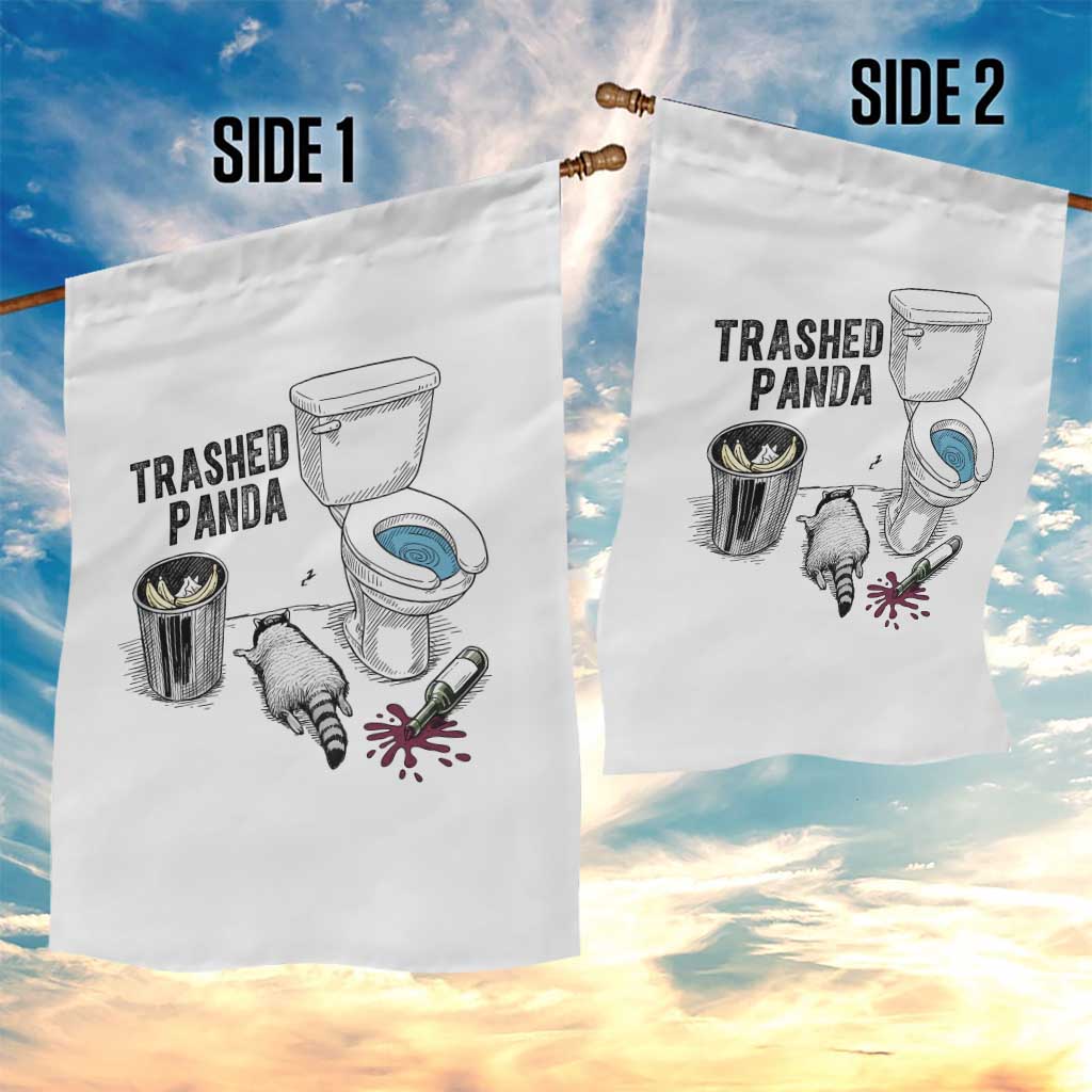 Trashed Panda Garden Flag Funny Drunk Racoon Meme - Wonder Print Shop