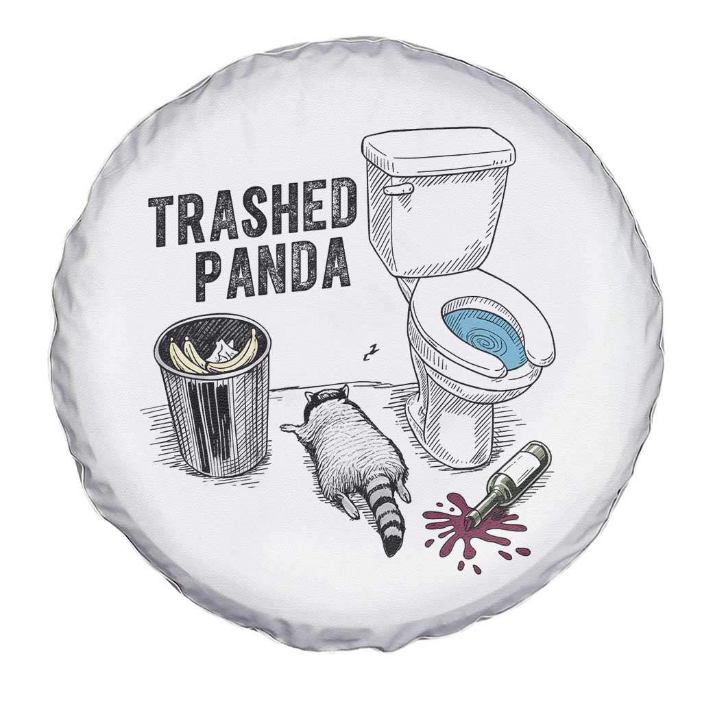 Trashed Panda Spare Tire Cover Funny Drunk Racoon Meme - Wonder Print Shop