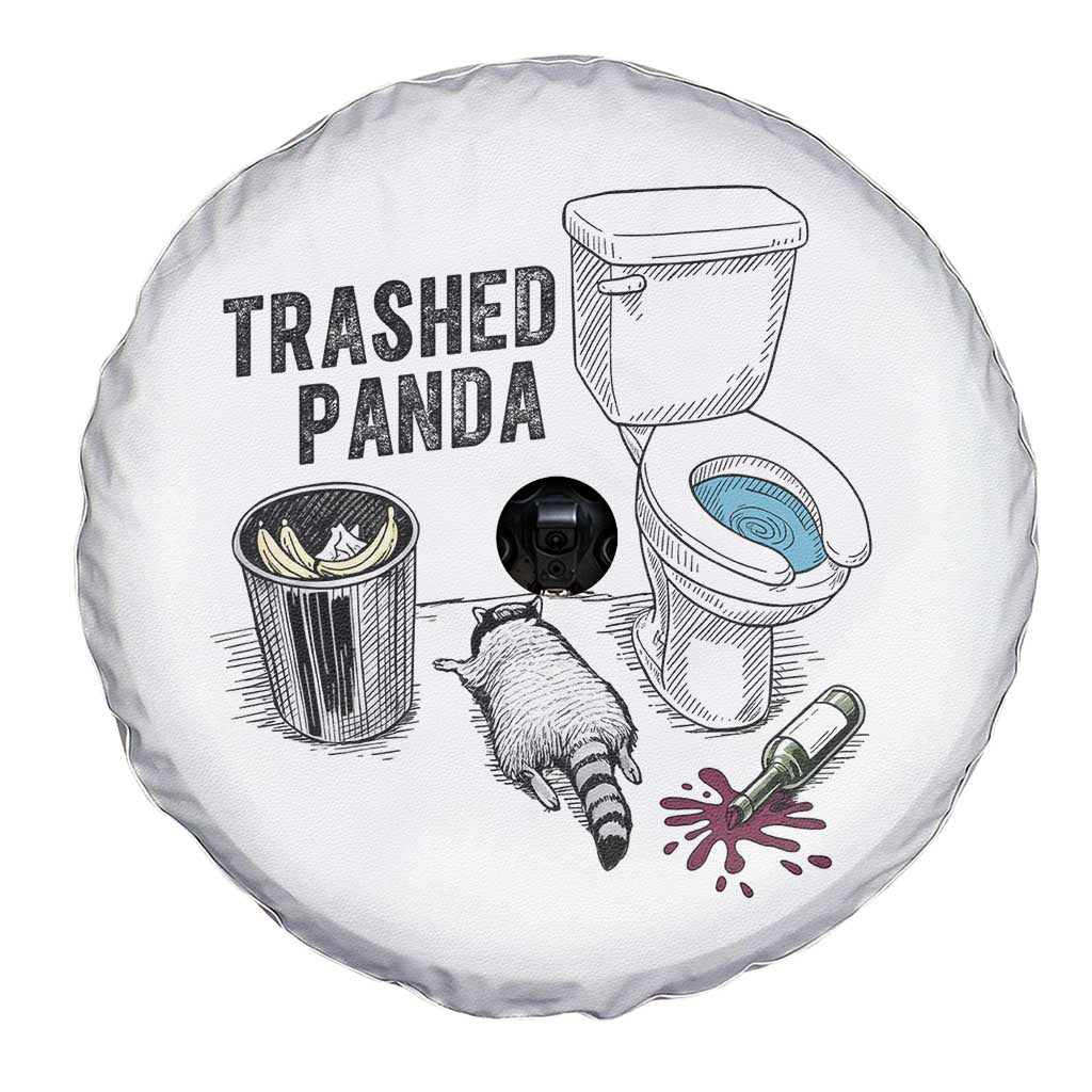 Trashed Panda Spare Tire Cover Funny Drunk Racoon Meme - Wonder Print Shop