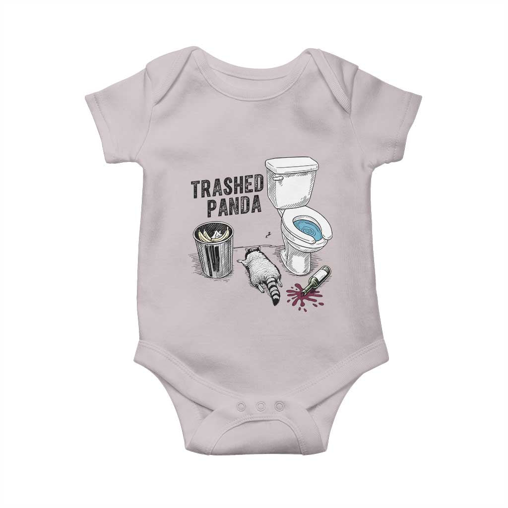 Trashed Panda Baby Onesie Funny Drunk Racoon Meme - Wonder Print Shop