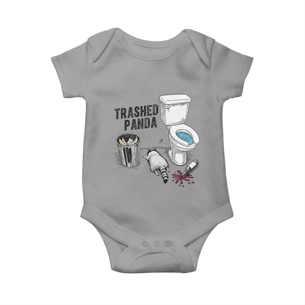 Trashed Panda Baby Onesie Funny Drunk Racoon Meme - Wonder Print Shop