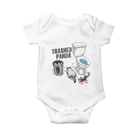 Trashed Panda Baby Onesie Funny Drunk Racoon Meme - Wonder Print Shop