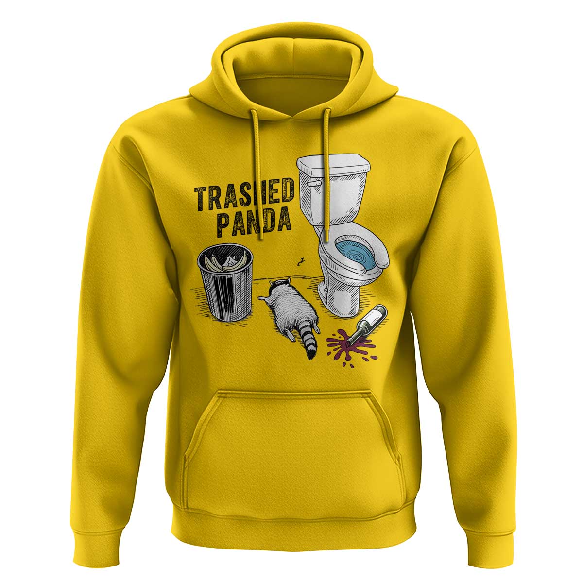 Trashed Panda Hoodie Funny Drunk Racoon Meme - Wonder Print Shop