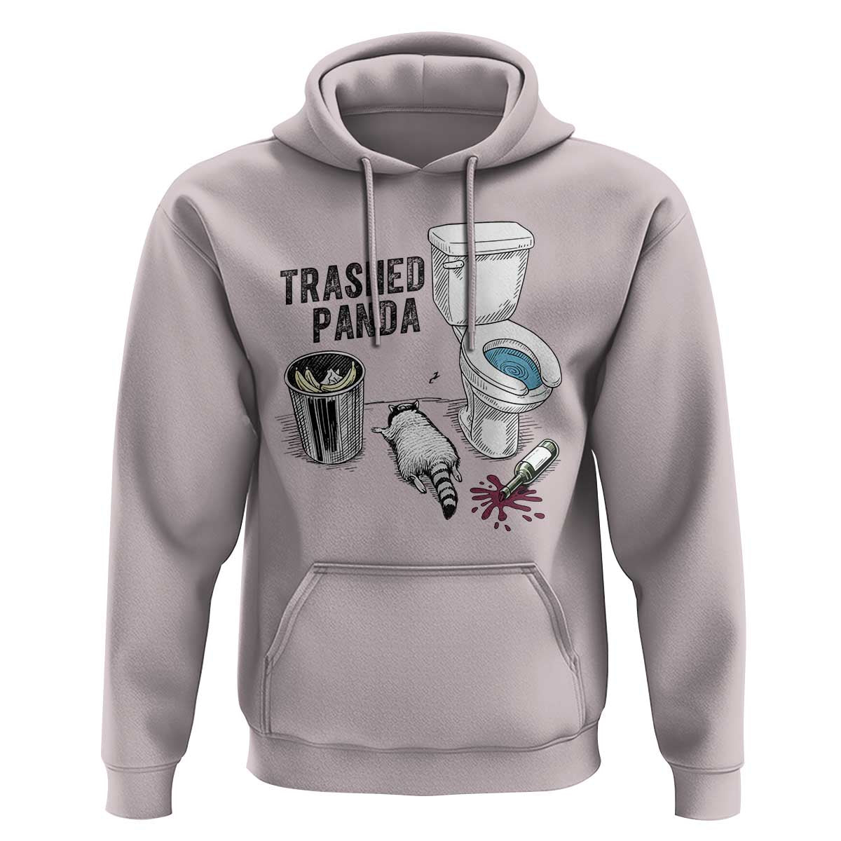 Trashed Panda Hoodie Funny Drunk Racoon Meme - Wonder Print Shop