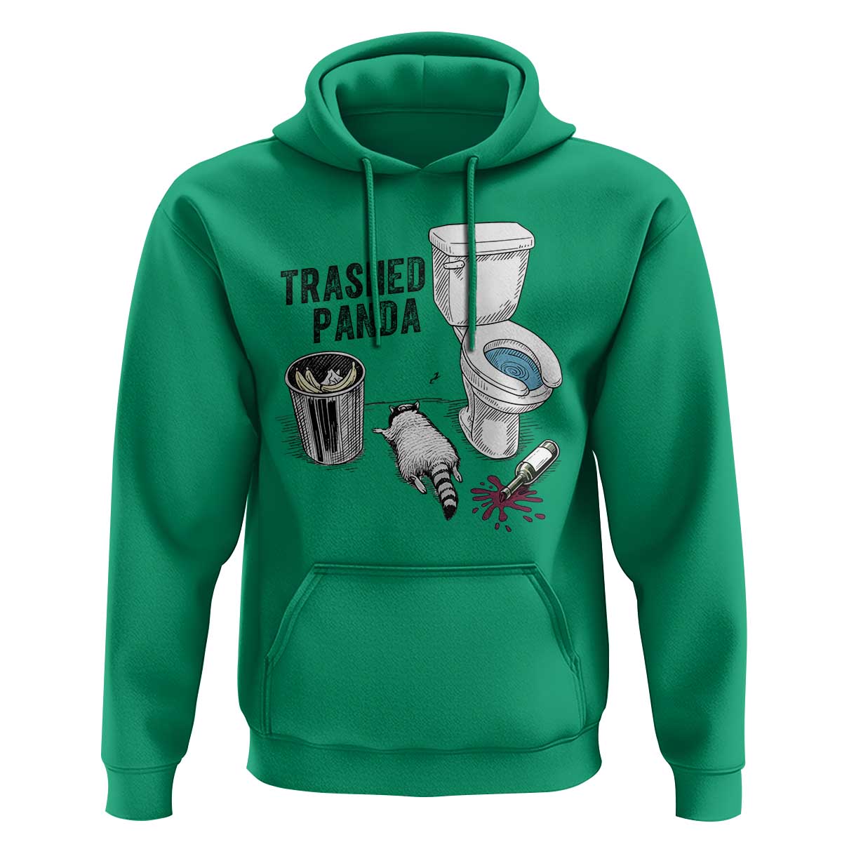 Trashed Panda Hoodie Funny Drunk Racoon Meme - Wonder Print Shop
