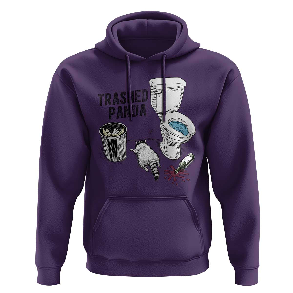 Trashed Panda Hoodie Funny Drunk Racoon Meme - Wonder Print Shop