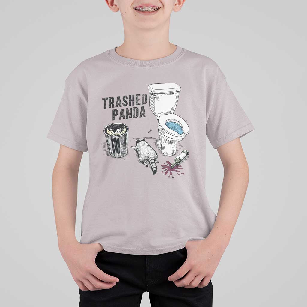 Trashed Panda T Shirt For Kid Funny Drunk Racoon Meme - Wonder Print Shop