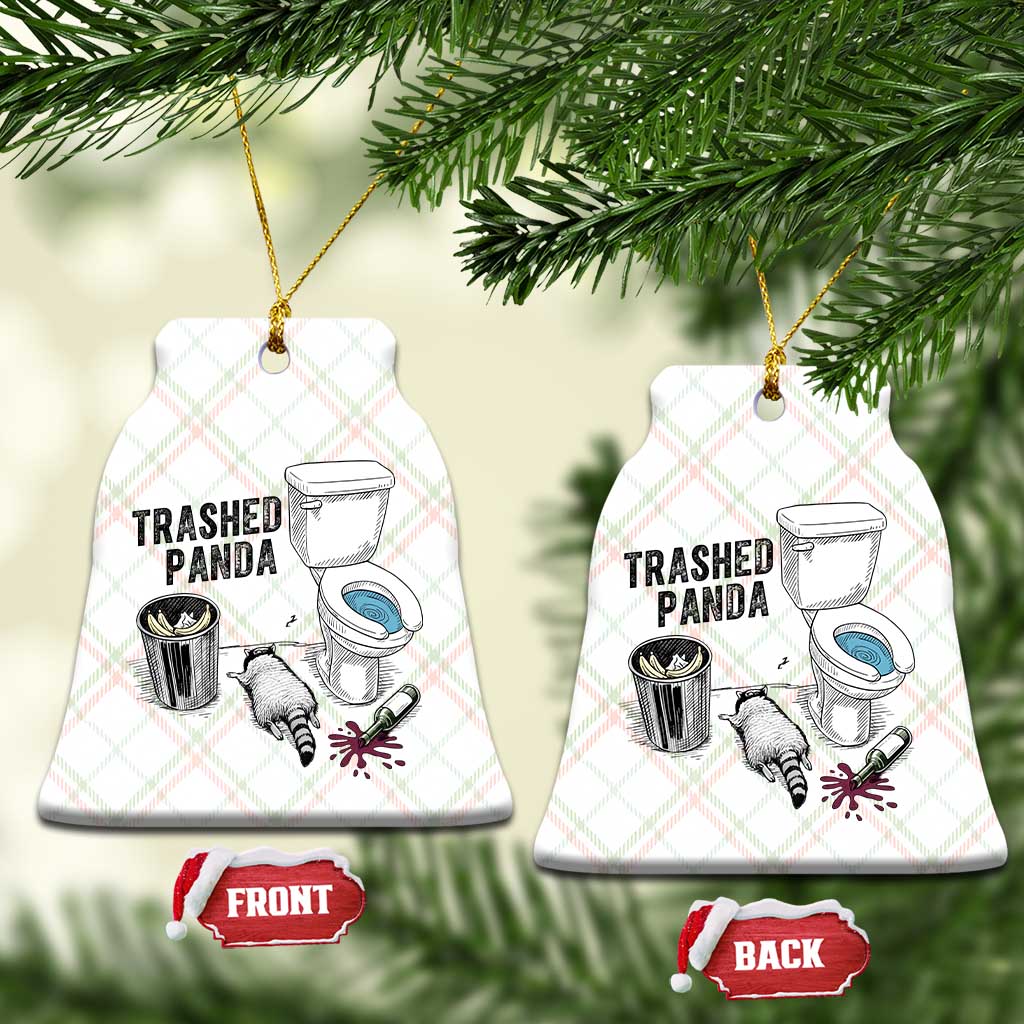Trashed Panda Ceramic Ornament Funny Drunk Racoon Meme - Wonder Print Shop