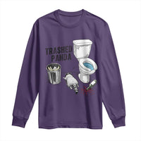Trashed Panda Long Sleeve Shirt Funny Drunk Racoon Meme - Wonder Print Shop