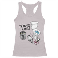 Trashed Panda Racerback Tank Top Funny Drunk Racoon Meme - Wonder Print Shop
