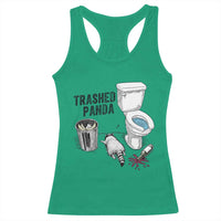 Trashed Panda Racerback Tank Top Funny Drunk Racoon Meme - Wonder Print Shop