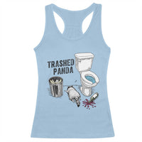 Trashed Panda Racerback Tank Top Funny Drunk Racoon Meme - Wonder Print Shop