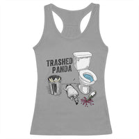 Trashed Panda Racerback Tank Top Funny Drunk Racoon Meme - Wonder Print Shop