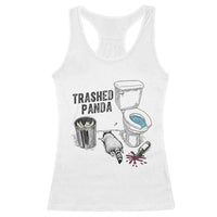 Trashed Panda Racerback Tank Top Funny Drunk Racoon Meme - Wonder Print Shop