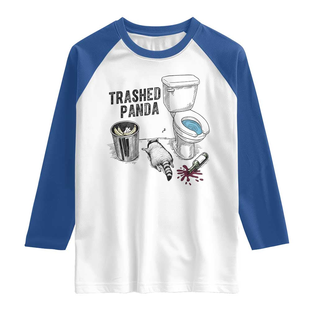 Trashed Panda Raglan Shirt Funny Drunk Racoon Meme - Wonder Print Shop
