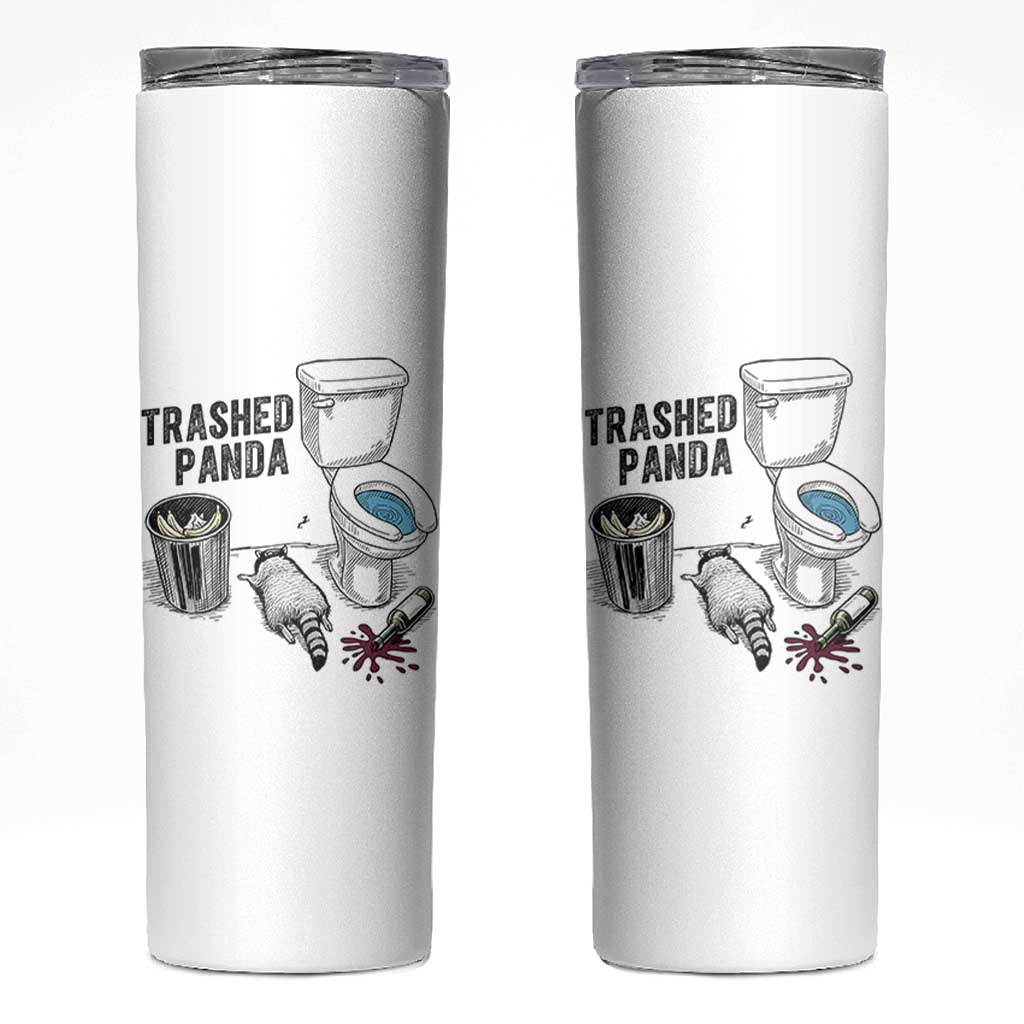 Trashed Panda Skinny Tumbler Funny Drunk Racoon Meme - Wonder Print Shop