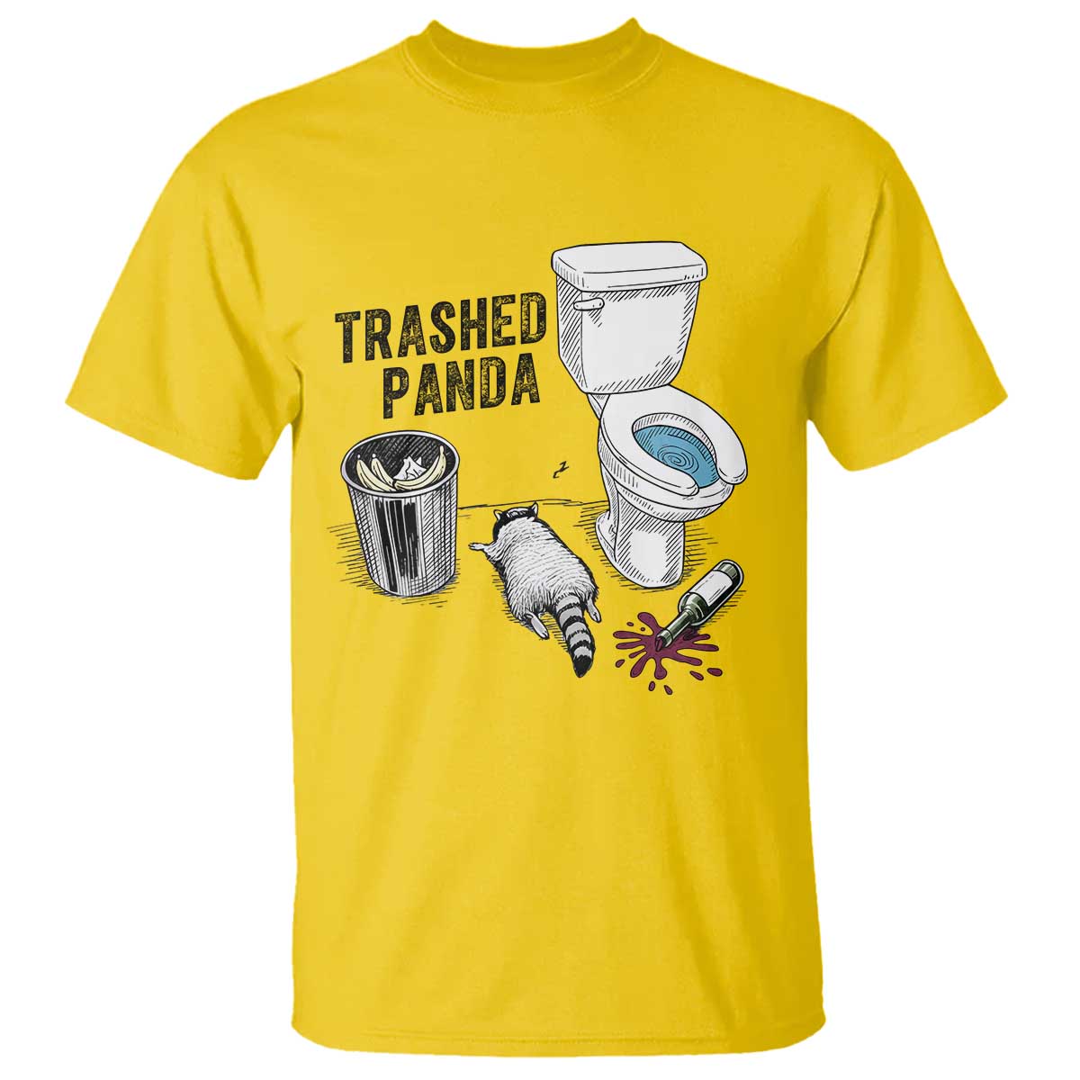 Trashed Panda T Shirt Funny Drunk Racoon Meme - Wonder Print Shop