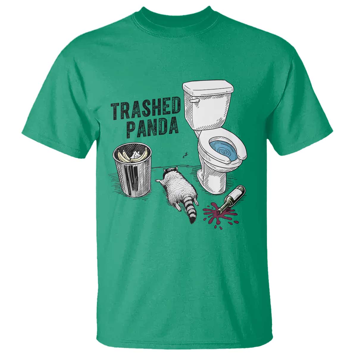 Trashed Panda T Shirt Funny Drunk Racoon Meme - Wonder Print Shop
