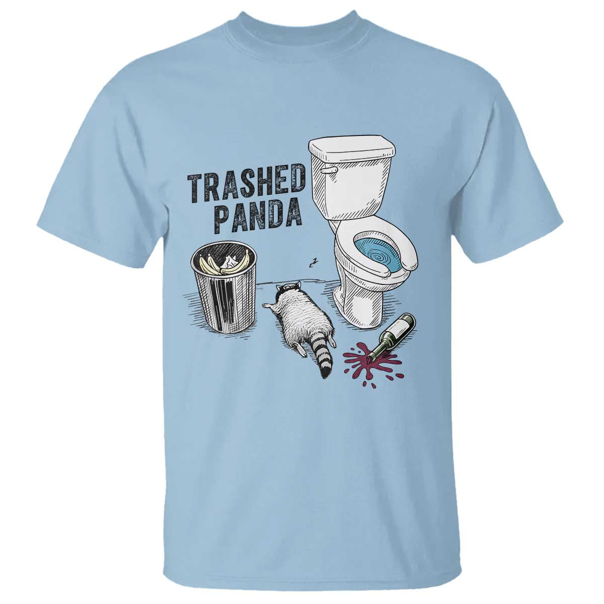 Trashed Panda T Shirt Funny Drunk Racoon Meme - Wonder Print Shop