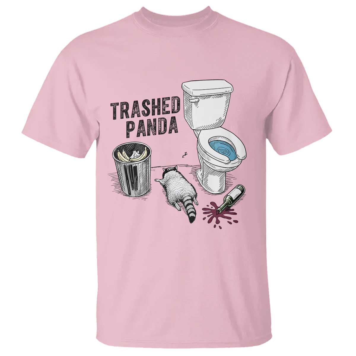 Trashed Panda T Shirt Funny Drunk Racoon Meme - Wonder Print Shop