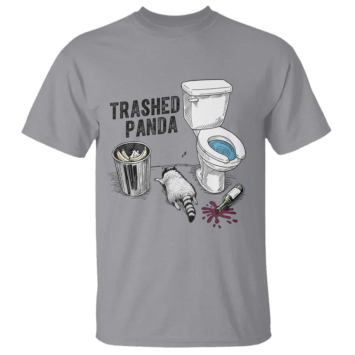 Trashed Panda T Shirt Funny Drunk Racoon Meme - Wonder Print Shop