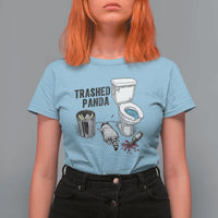 Trashed Panda T Shirt For Women Funny Drunk Racoon Meme - Wonder Print Shop