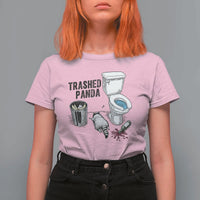 Trashed Panda T Shirt For Women Funny Drunk Racoon Meme - Wonder Print Shop